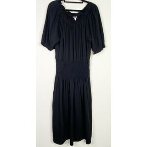 New Anthropologie Sundry Smocked Waist Midi Dress Women's Size Medium